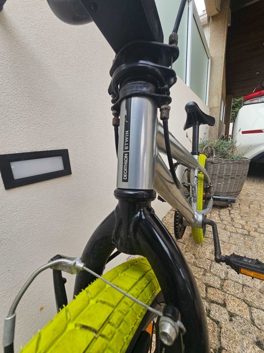 Bicicleta BMX criança 20" Wipe 9-14 anos cinza BTWin - inclui peseiras