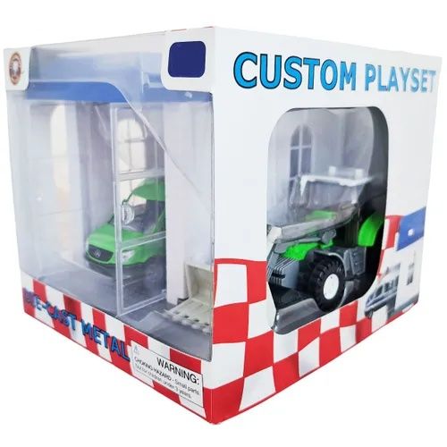 Zabawka Mercedesa sprintera i zielony traktor custom Playset