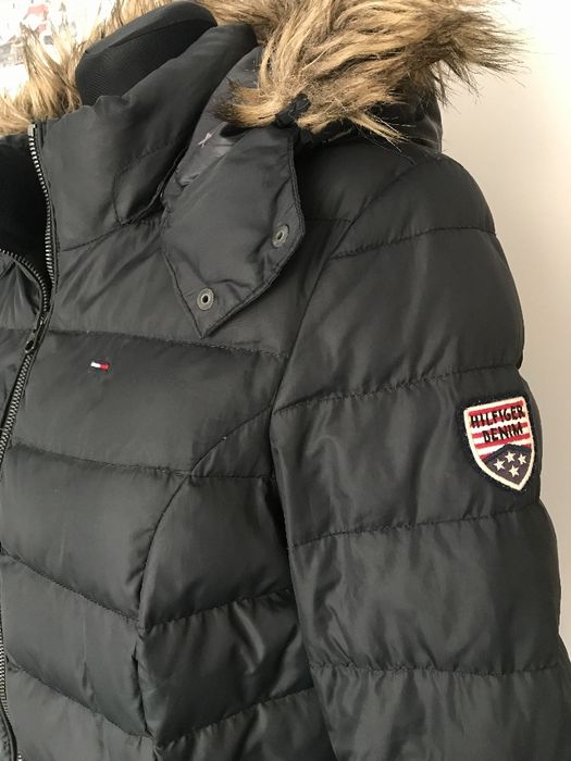 Kurtka puchowa, pikowana, Tommy Hilfiger z kapturem