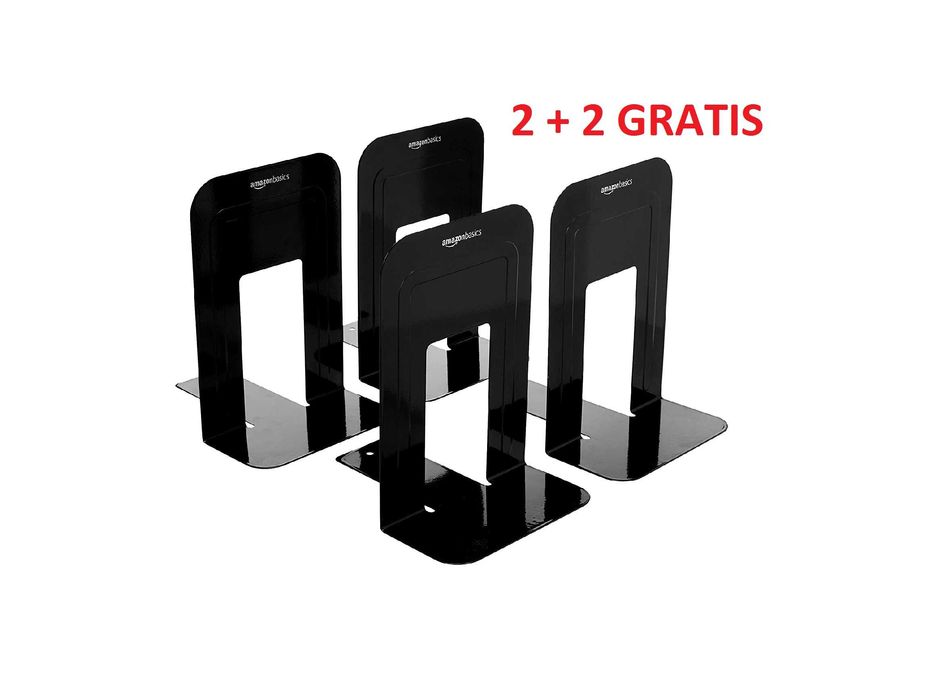 Zestaw 3 kpl - Podpórki do książek metalowe wysokie stabilne klasyczne