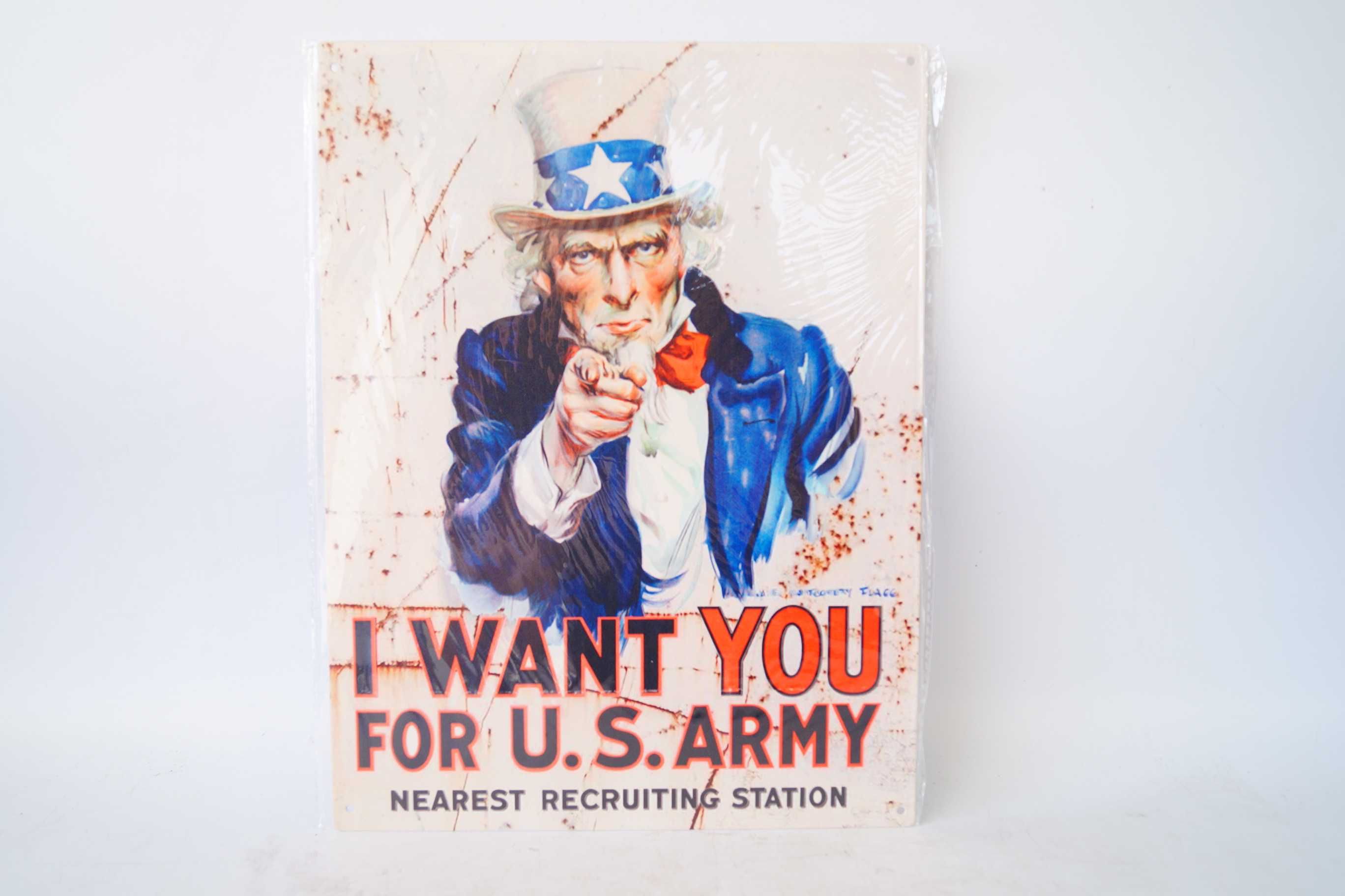 Plakat szyld metalowy 33/25 cm US ARMY