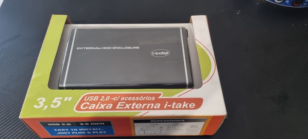 Caixa externa e leitor de dvd