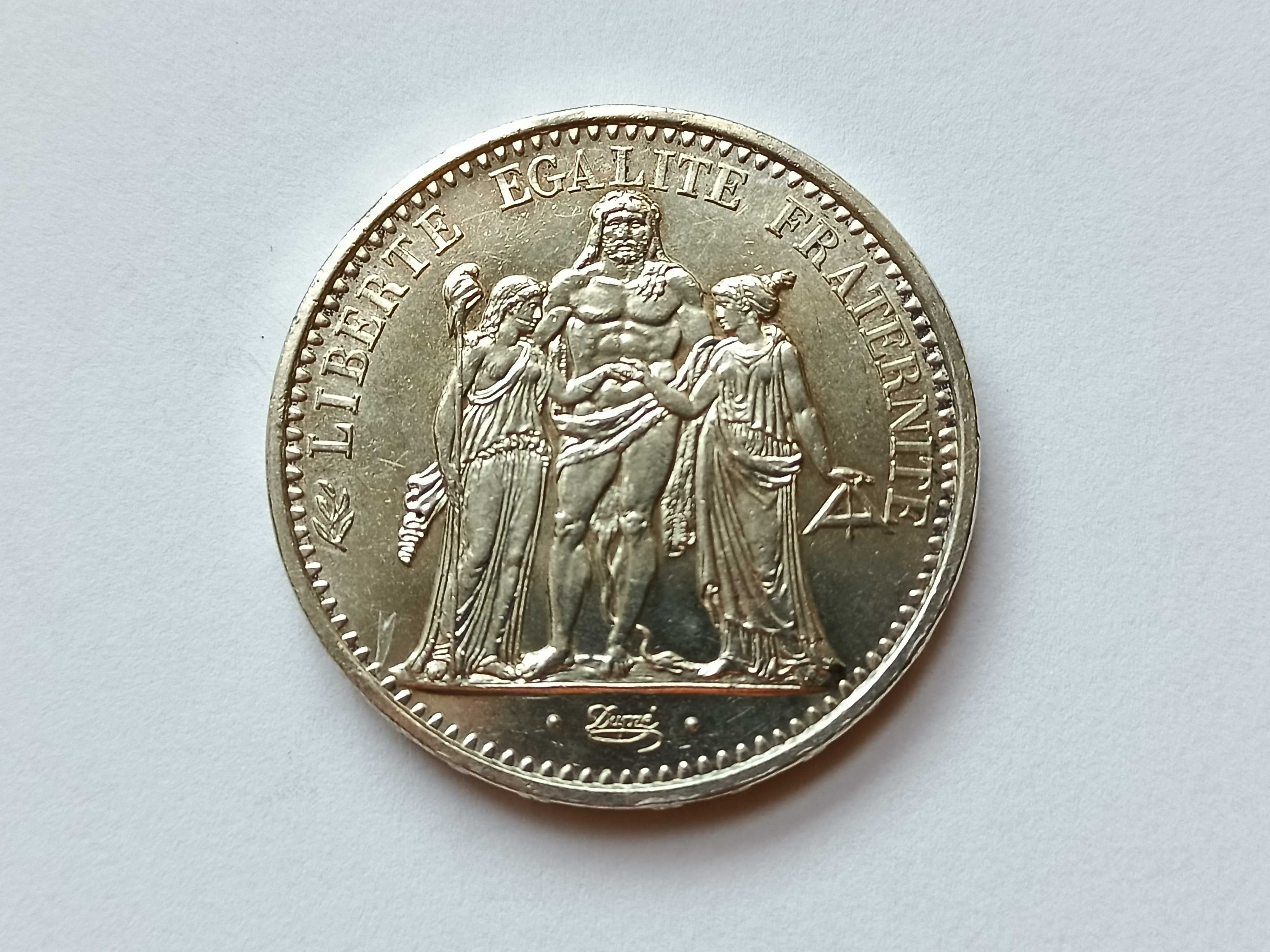 10 franków 1965 Francja  Herkules Stan 1/1-  oryginał Srebro