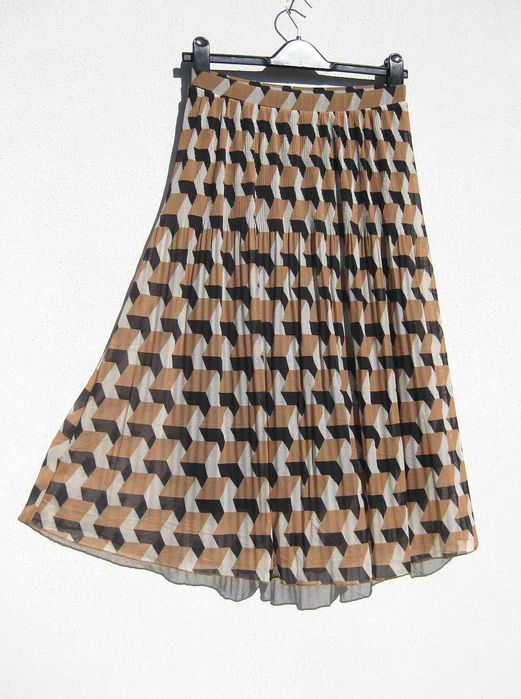 Плиссированная миди юбка из мягкого фатина с принтом Kyra Португалия