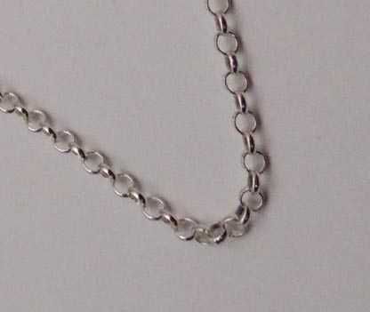 Srebrny łańcuszek okrągłe ogniwa 46 cm. 1,8 mm.