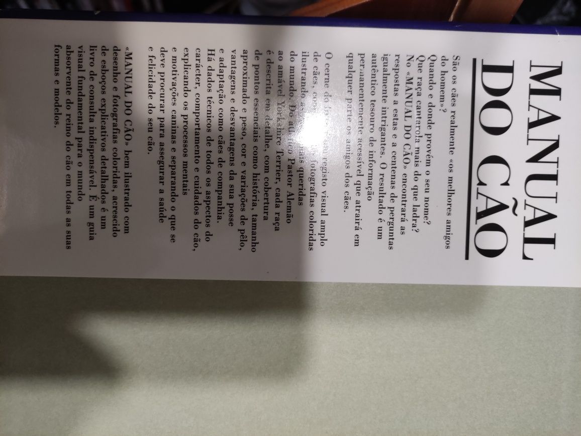 Livro " Manual do cão" várias raças