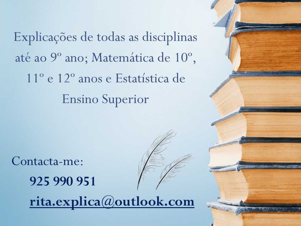 Precisas de ajuda a algumas disciplinas e em particular a Matemática?