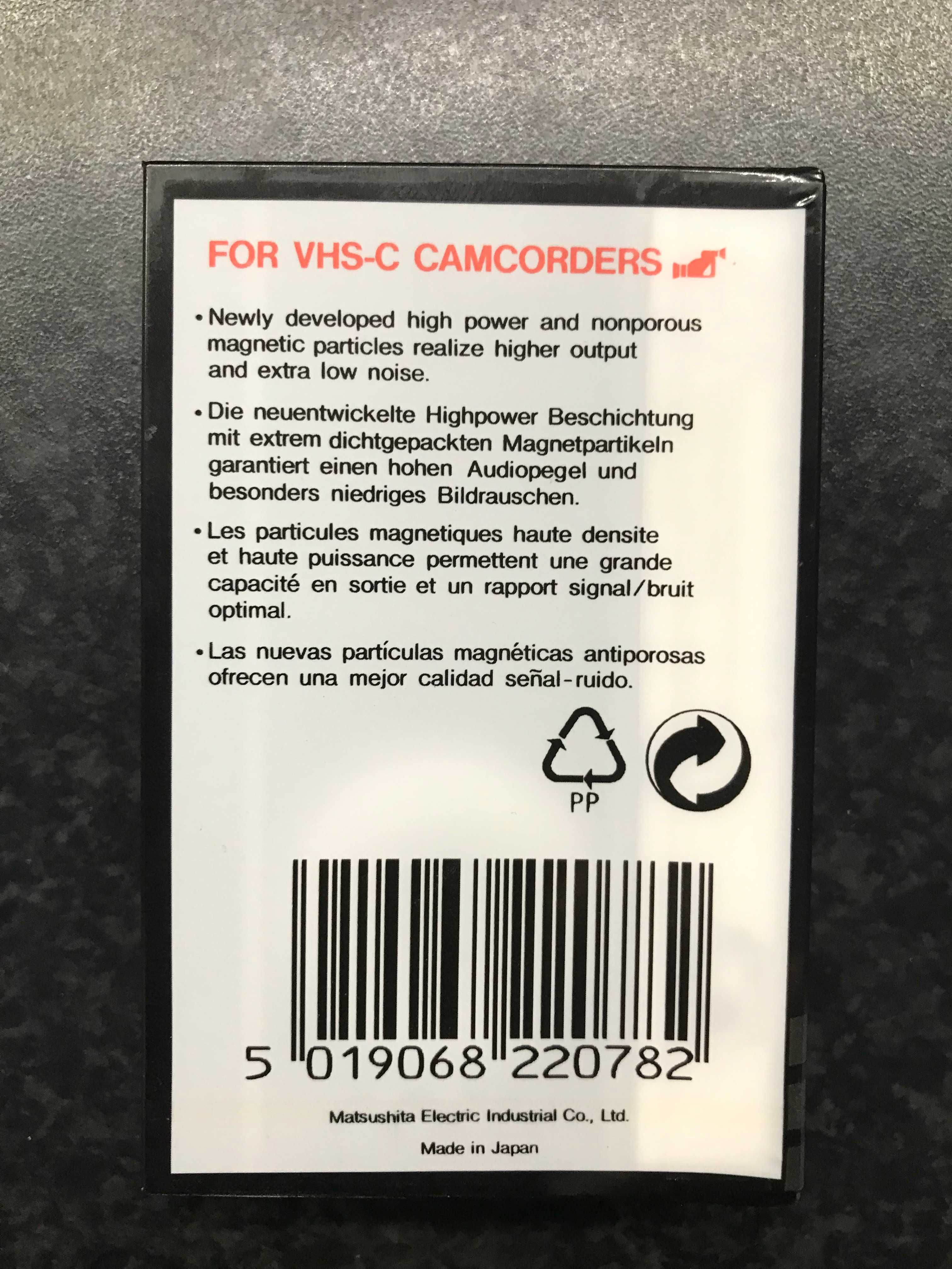 Kaseta VHS-C firmy Panasonic EC-30