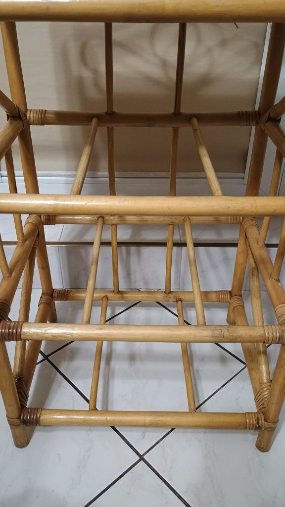 Etażerka rattan wiklinowy Boho regalik regał szafka