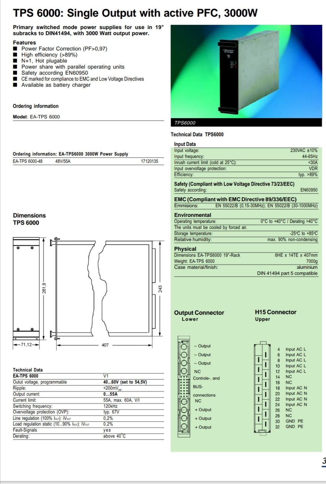 Блок питания TPS-6000