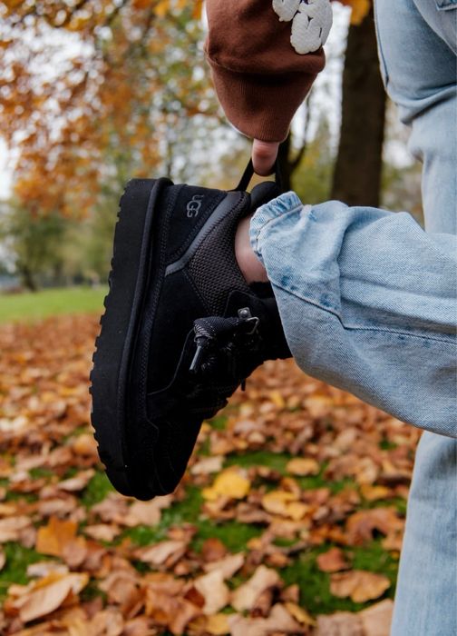 Кросівки зимові оригінал UGG lowmel sneakers black chestnut sand