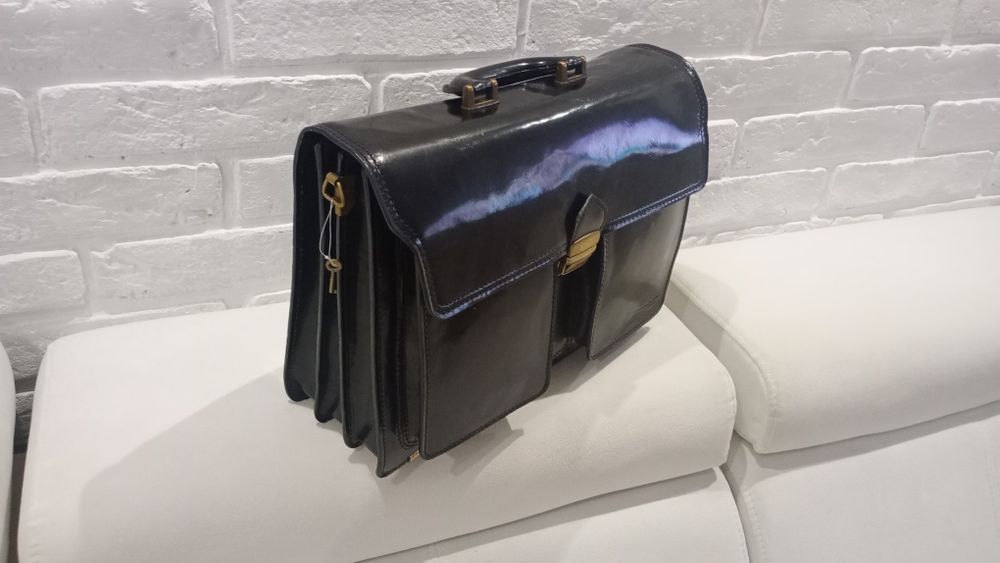 Teczka Aktówka skórzana Włoska Verostilo - Nowa