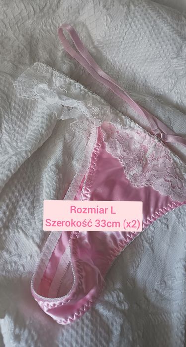 Różowe majtki L z paskiem