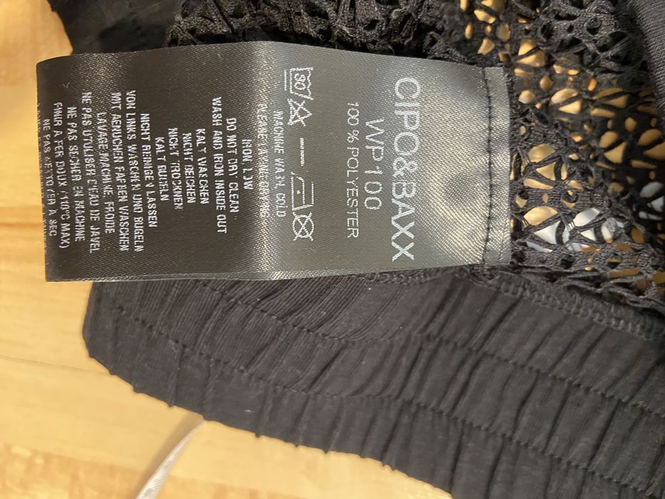 Cipo & baxx S damski kardigan nowy czarny ażurowy Vintage y2k na zamek