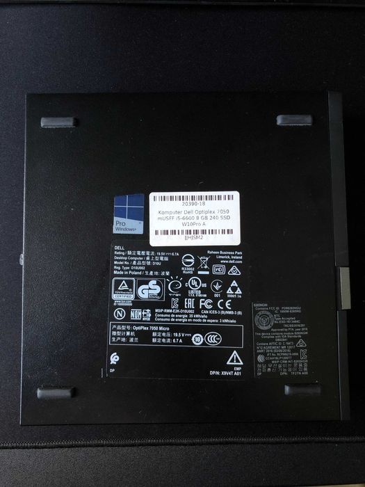 Dell OptiPlex 7050 – i5-6600 / 16 GB RAM / SSD 240 GB / Windows 10