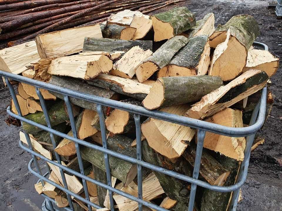 Drewno kominkowe, opałowe brzoza, pocięte, połupane