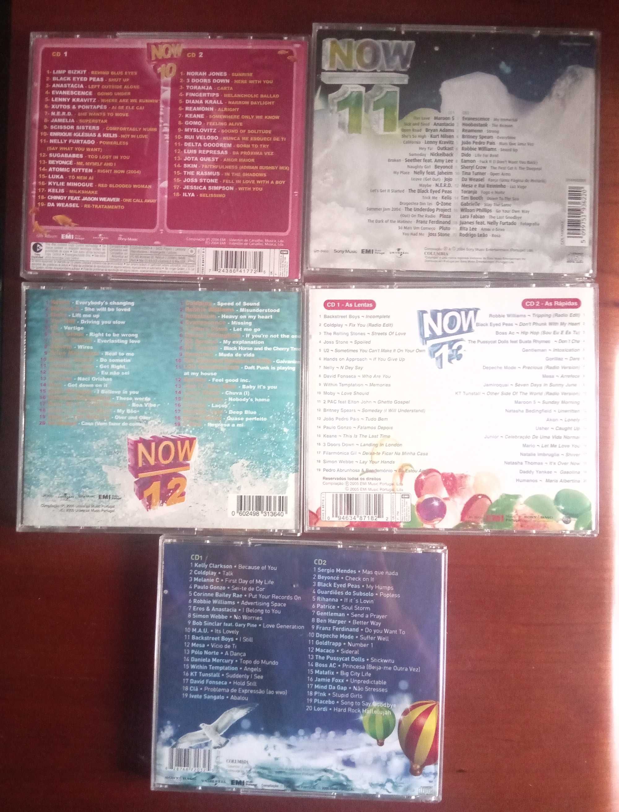 CDs duplos NOW 3/6/7/8/10/11/12/13/14 CD Roberto leal