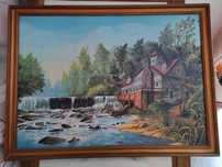 Quadro paisagem com moldura