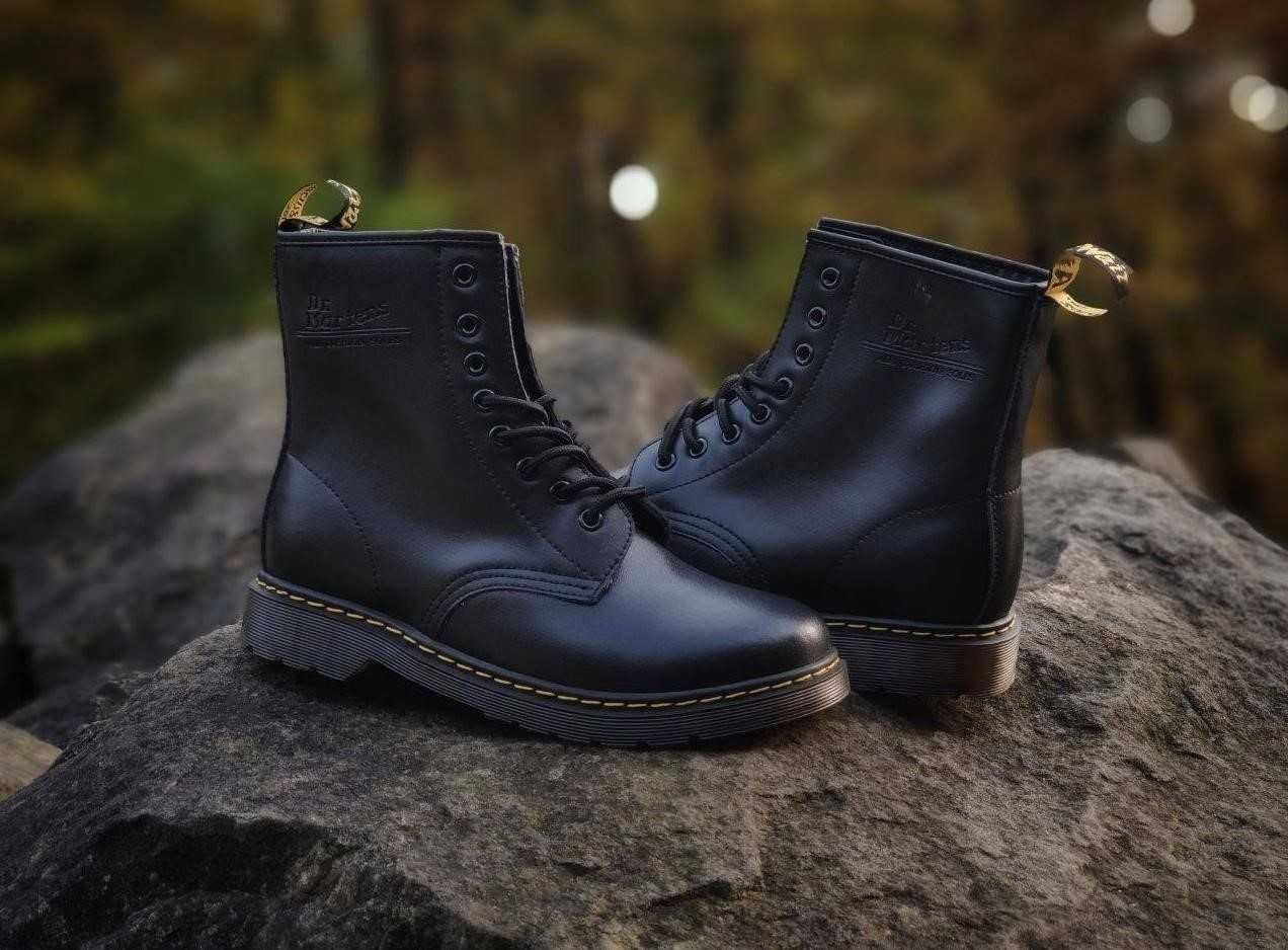 Черевики чоловічі демісезонні мартінси Dr. Martens 1460 Black наложка