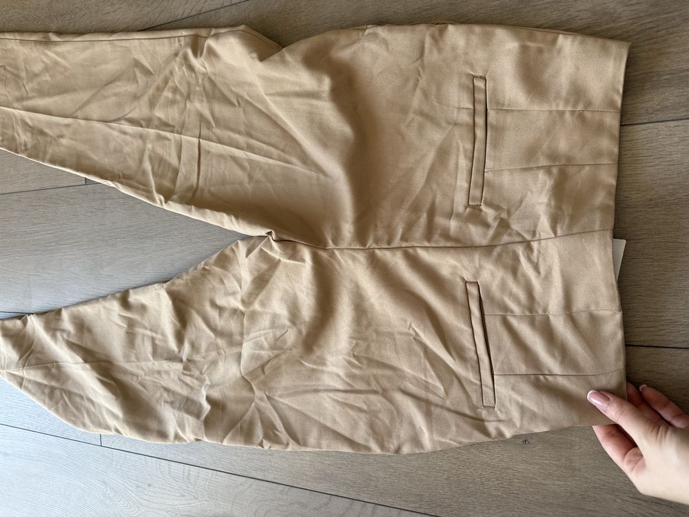 Bezowe spodnie cygaretki nowe z metka h&m rozm 36