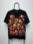 Koszulka męska Heavy Metal t-shirt fluo czaszki