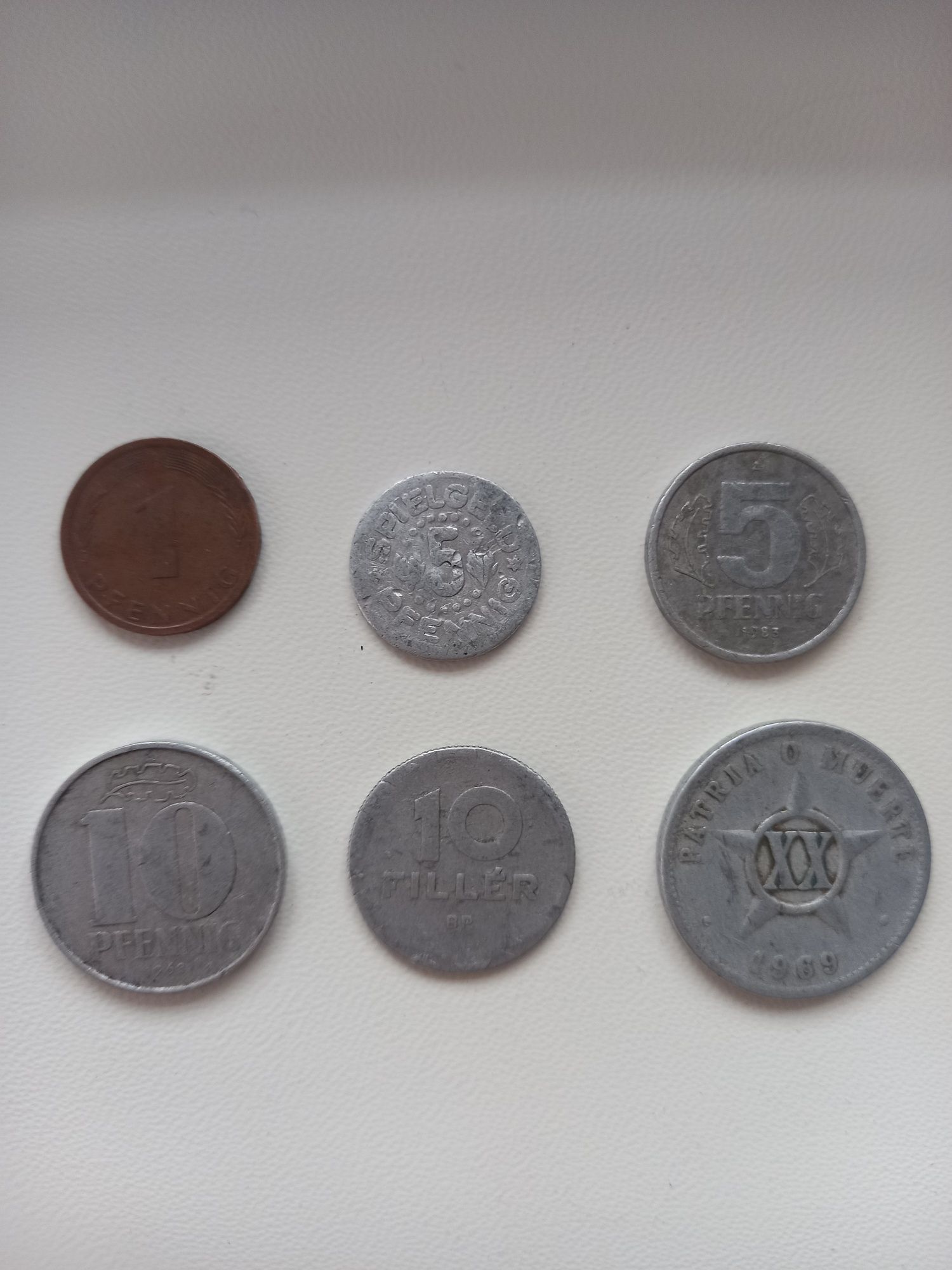 Продам монеты pfennig, filler, leu, стотинка
