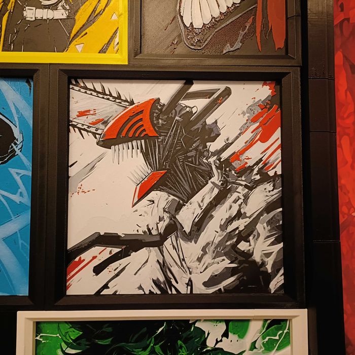 Quadro em relevo - Chainsaw Man - Denji