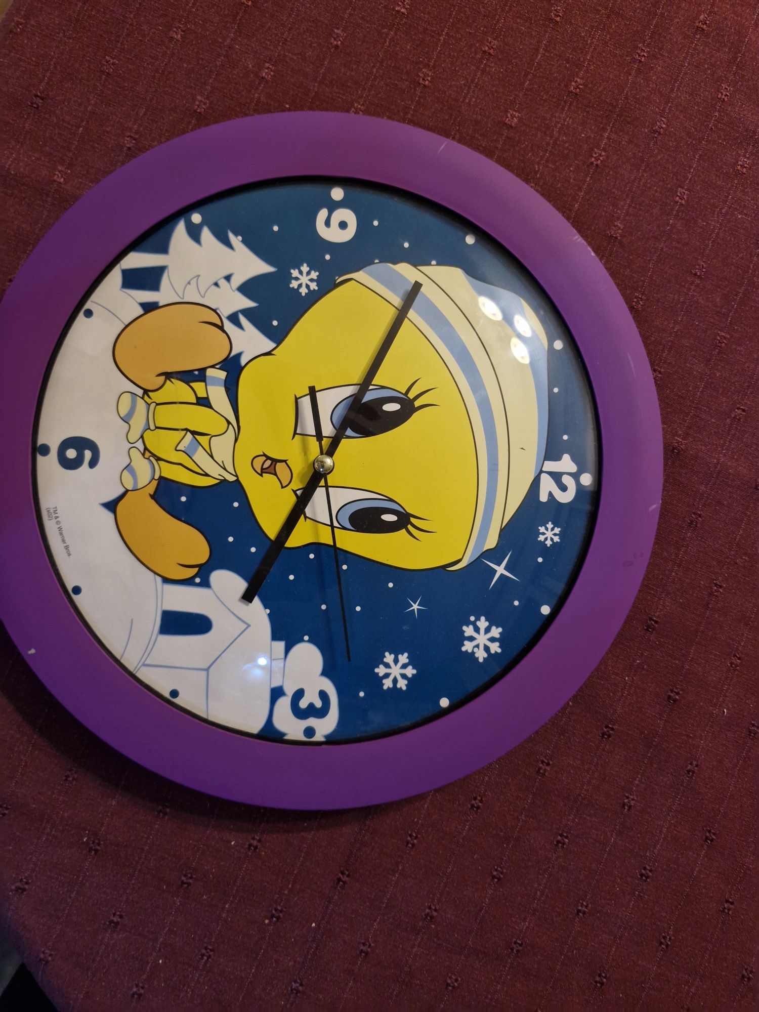 Zegar ścienny dla dzieci Looney Tunes Tweety