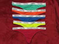 CALVIN KLEIN stringi damskie 5x zestaw, rozmiar S nowe oryginał