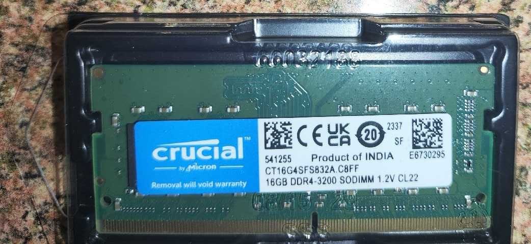 SODIMM DDR4 16GB Crucial 3200MHz