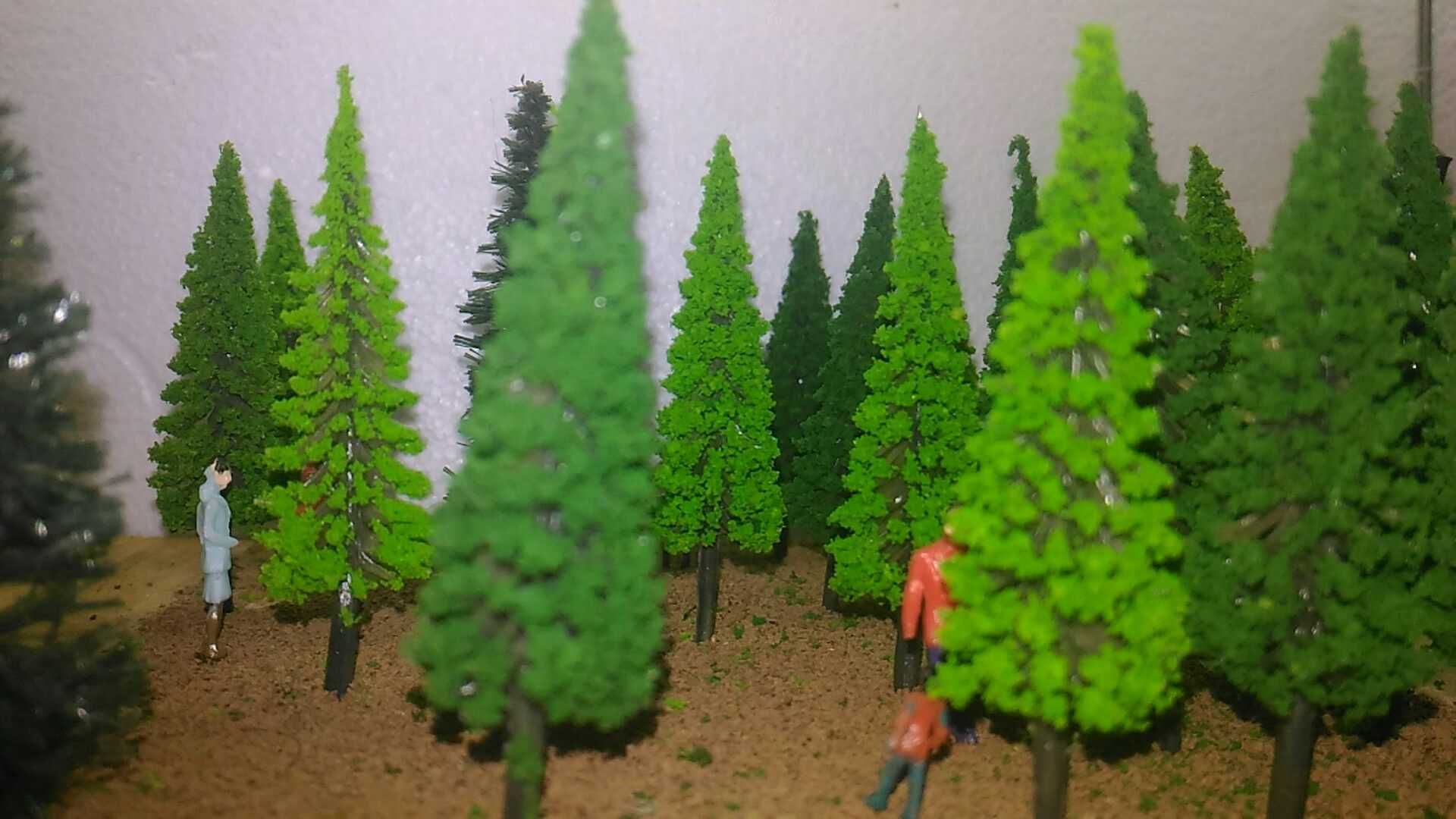 Деревья для макета леса диорам. Ели разные
