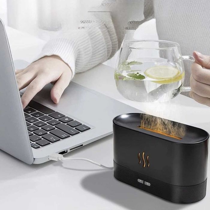 NAWILŻACZ POWIETRZA Ewaporacyjny PŁOMIEŃ Dyfuzor Zapachowy Aromaterapi