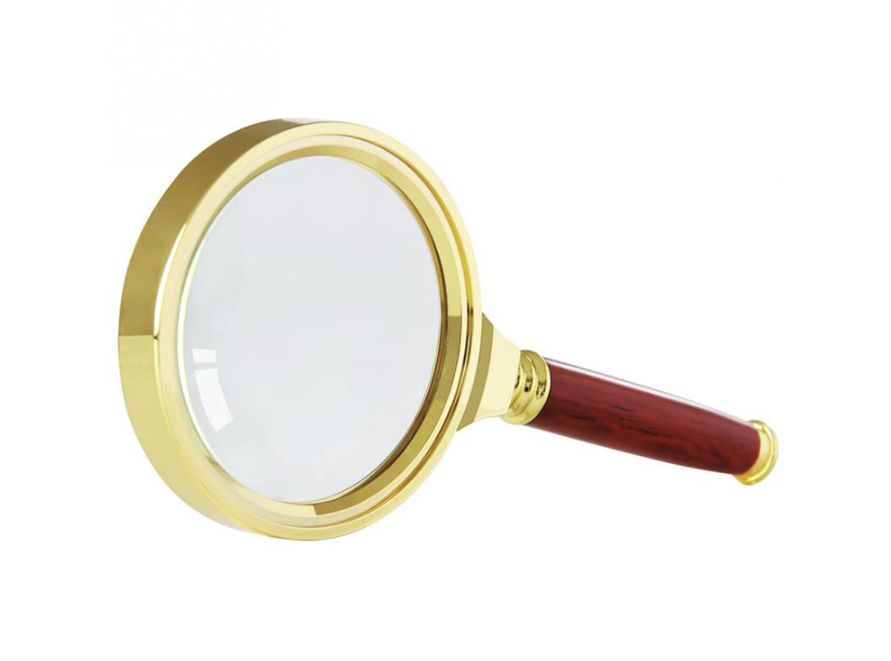 Lupa Ręczna Klasyczna Złota Szkło 60Mm
