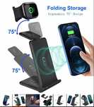 ŁADOWARKA 3 in 1 15W Foldable Wireless Charger Stand For iPh