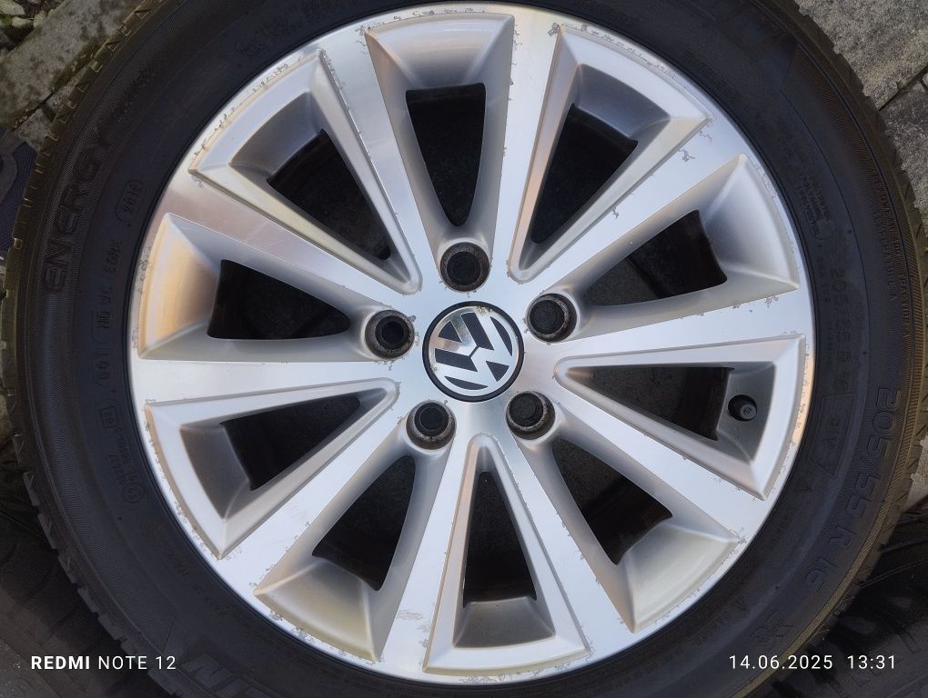Alu felgi 5x112 VW golf 205/55/16 polerowane