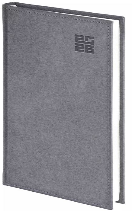 Kalendarz 2026 A4 dzienny Aluminium, srebrny. Wokół nas