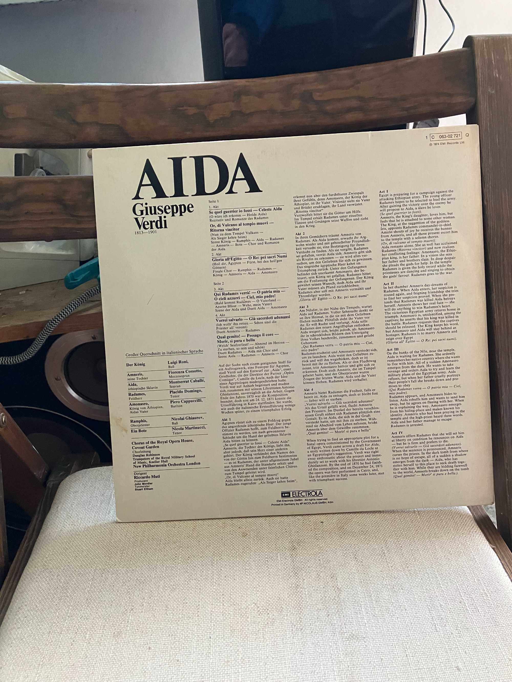 winyl  Giuseppe Verdi  " Aida"  mint