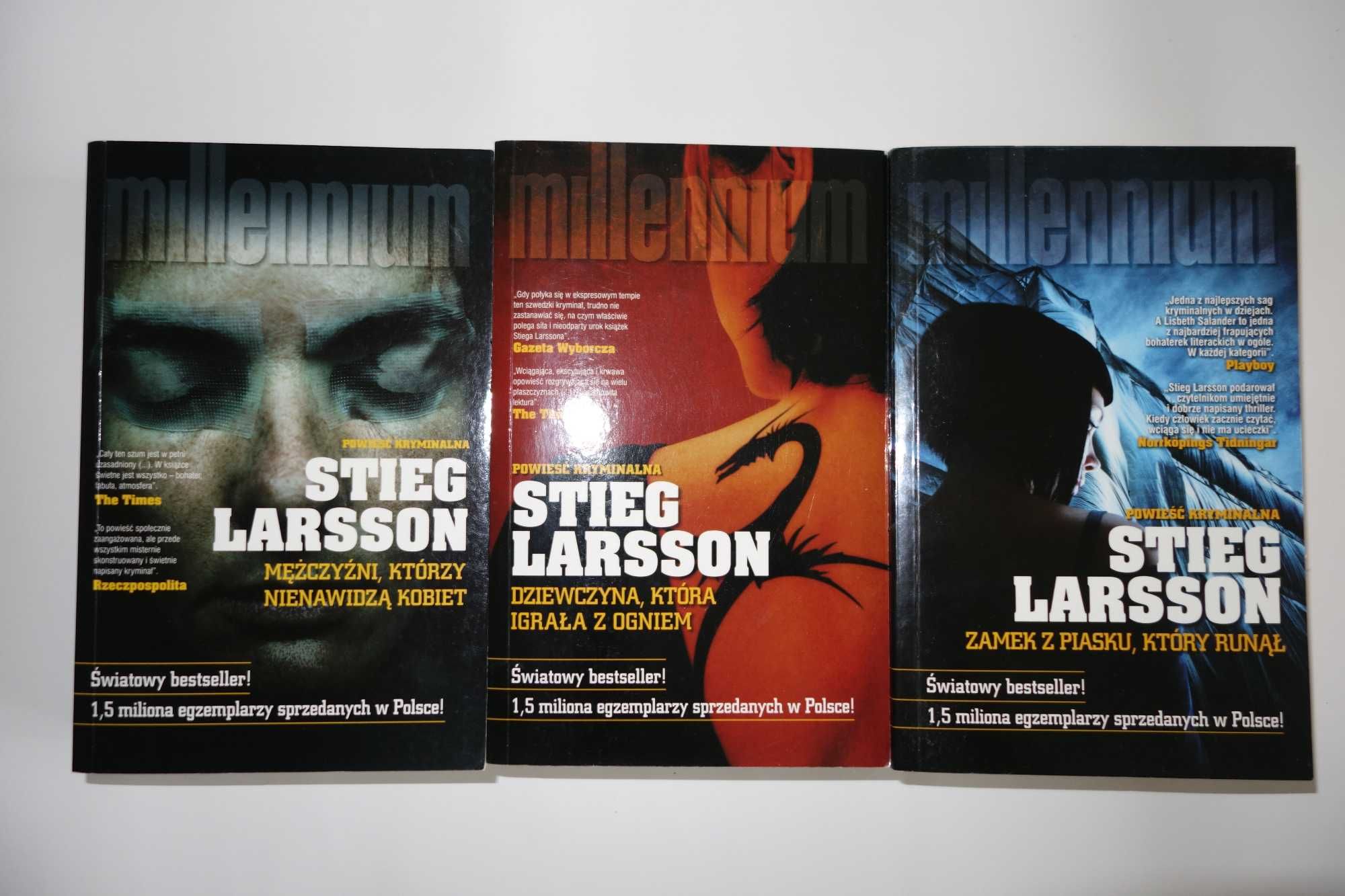 MILLENIUM Stieg Larsson - 3 tomy seria