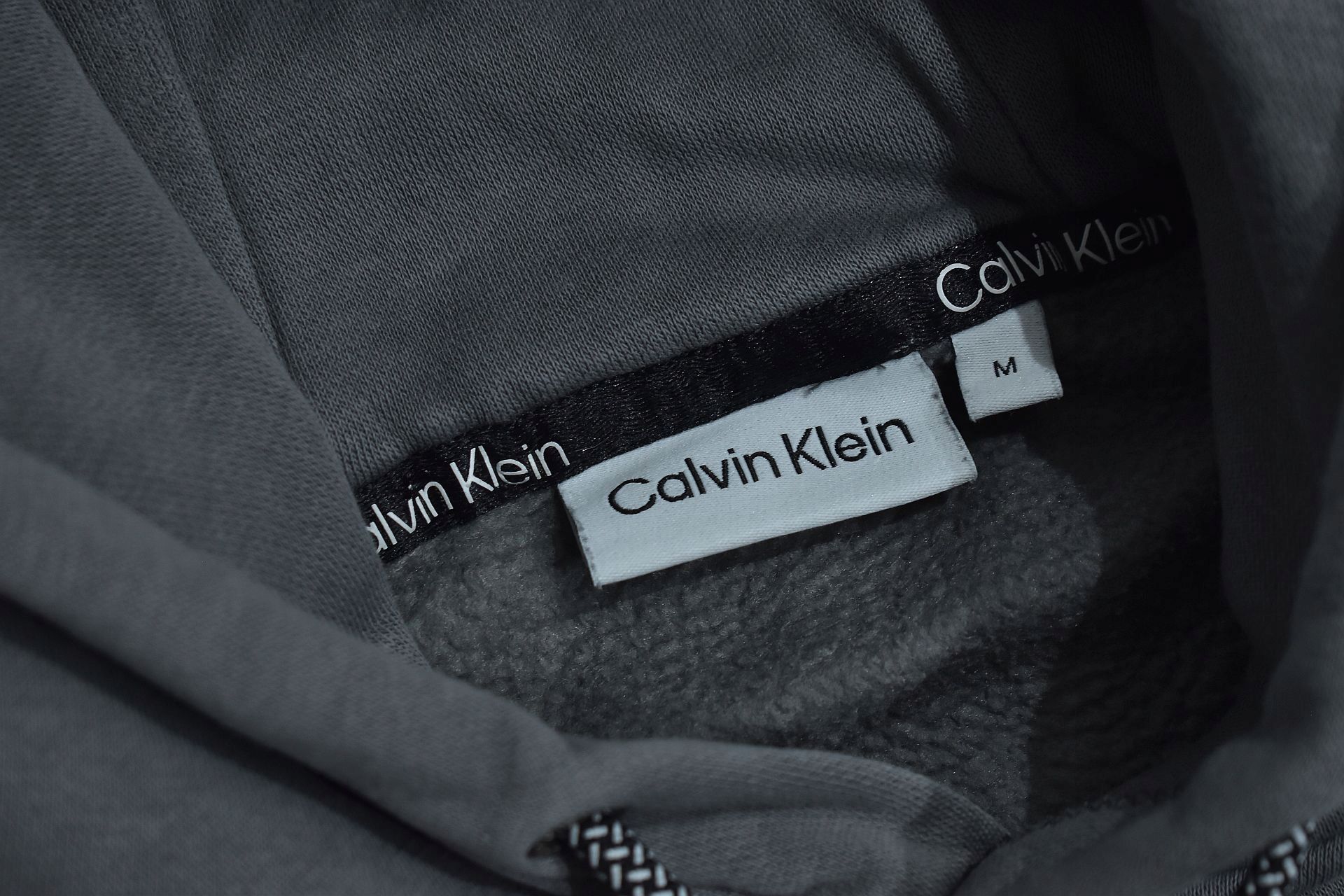 Calvin Klein Męska Szara Bluza Z Kaputrem Regular Fit M