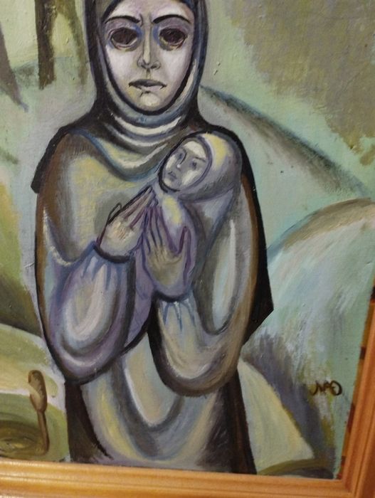 Стародавня картина. Живопис. Козак бандурист. Україна. Автор невідомий