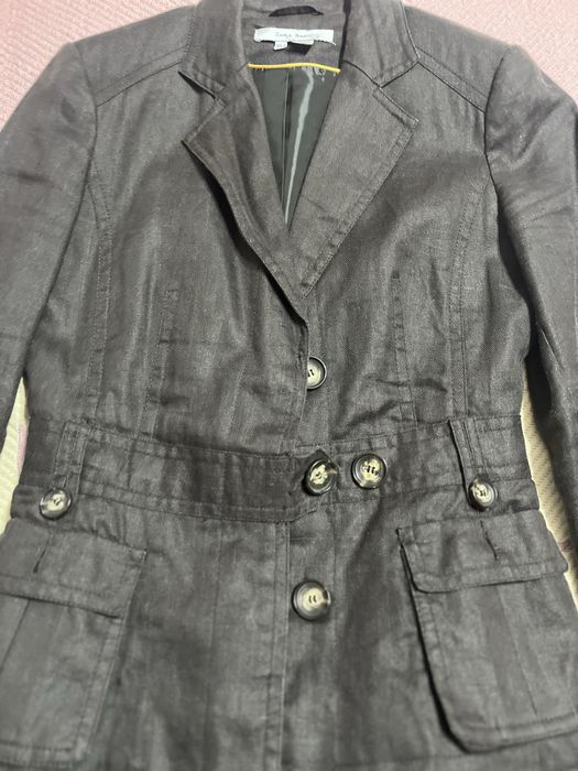 Conjunto casaco e vestido castanha