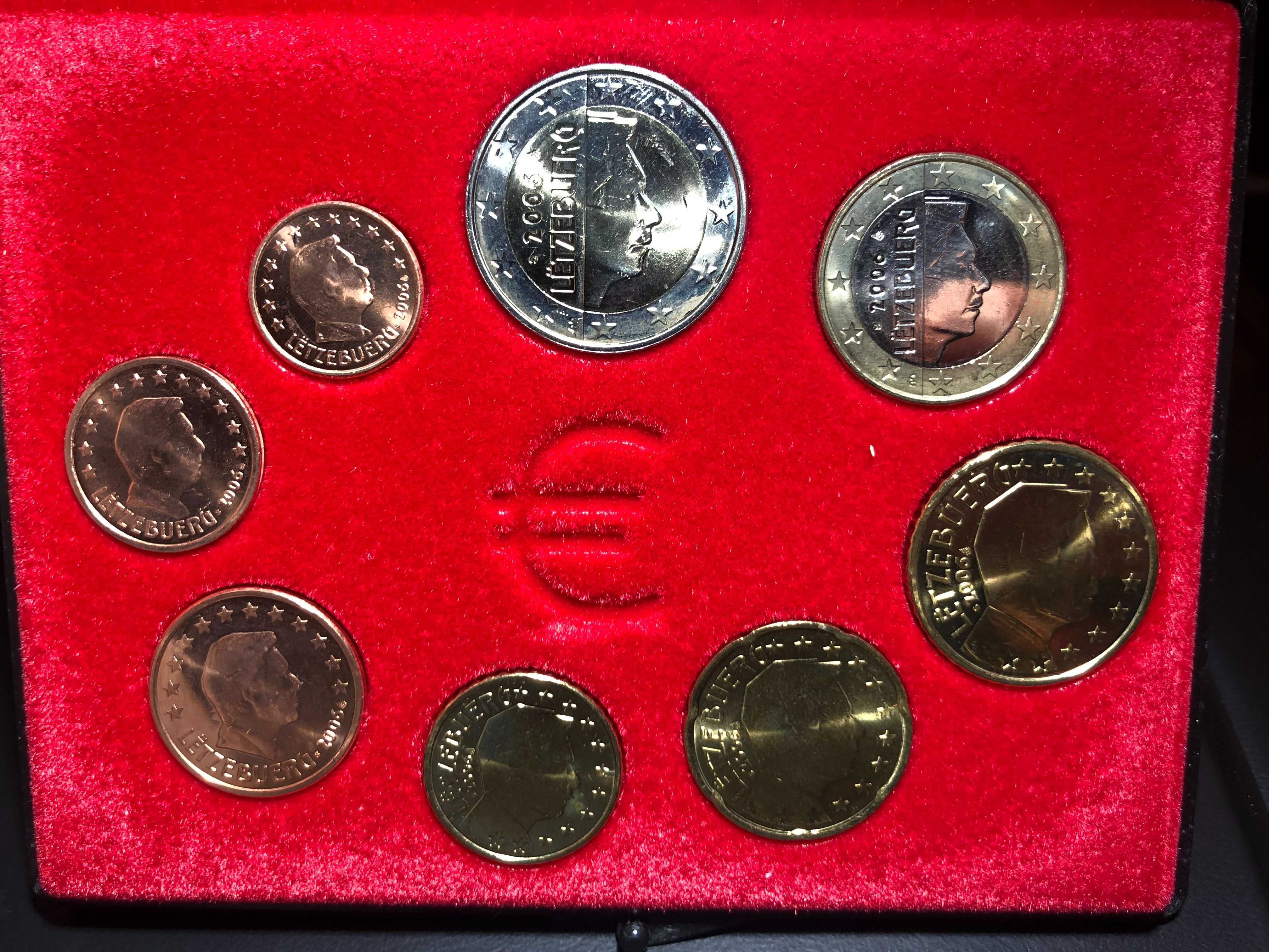 Set Anual Euros Luxemburgo 2006 UNC com Estojo