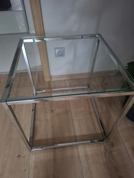 Stolik kawowy srebrny