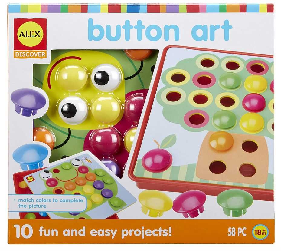 Первая мозаика малыша пуговицы Alex Toys Discover Button Art