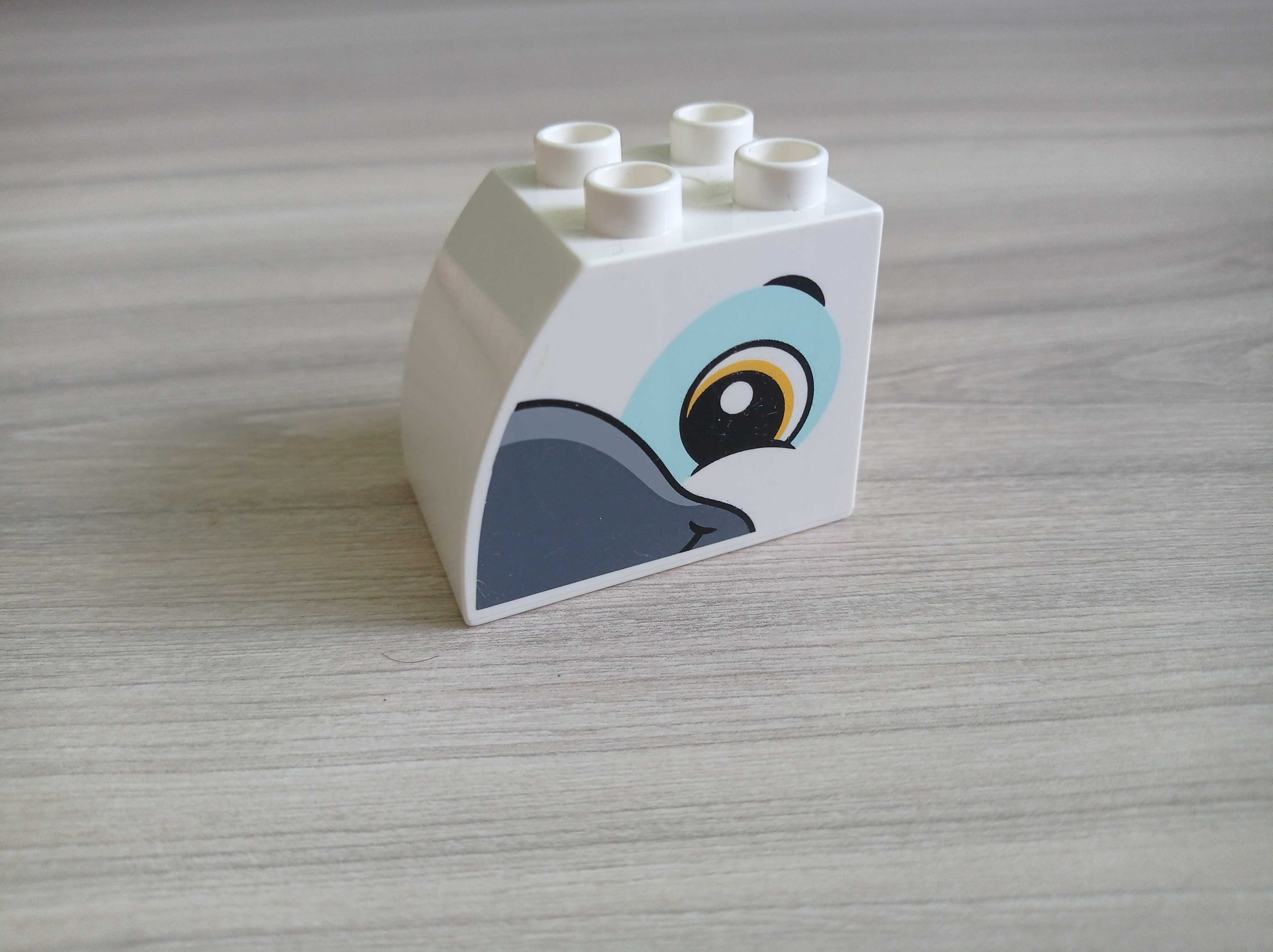 Lego Duplo 2x3, głowa papugi, 11344, kolor biały