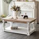 Stolik kawowy drewniany w stylu prowansalskim vintage 120x70x50cm