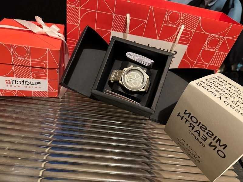 Omega x Swatch - So33T103, stylowy zegarek z biokeramicznego przypadku