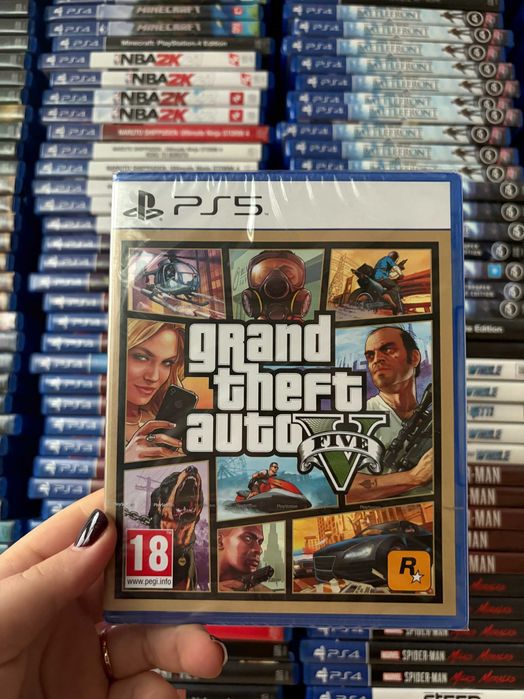 Гра GTA 5 на ps5, диск з грою на пс 5, ліцензія