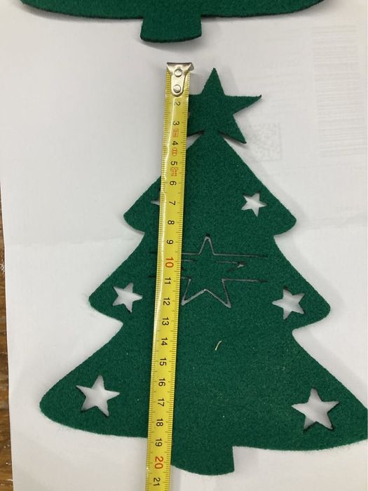 Ozdoba Świąteczna na stół, filcowe choinki kpl. 6 szt.