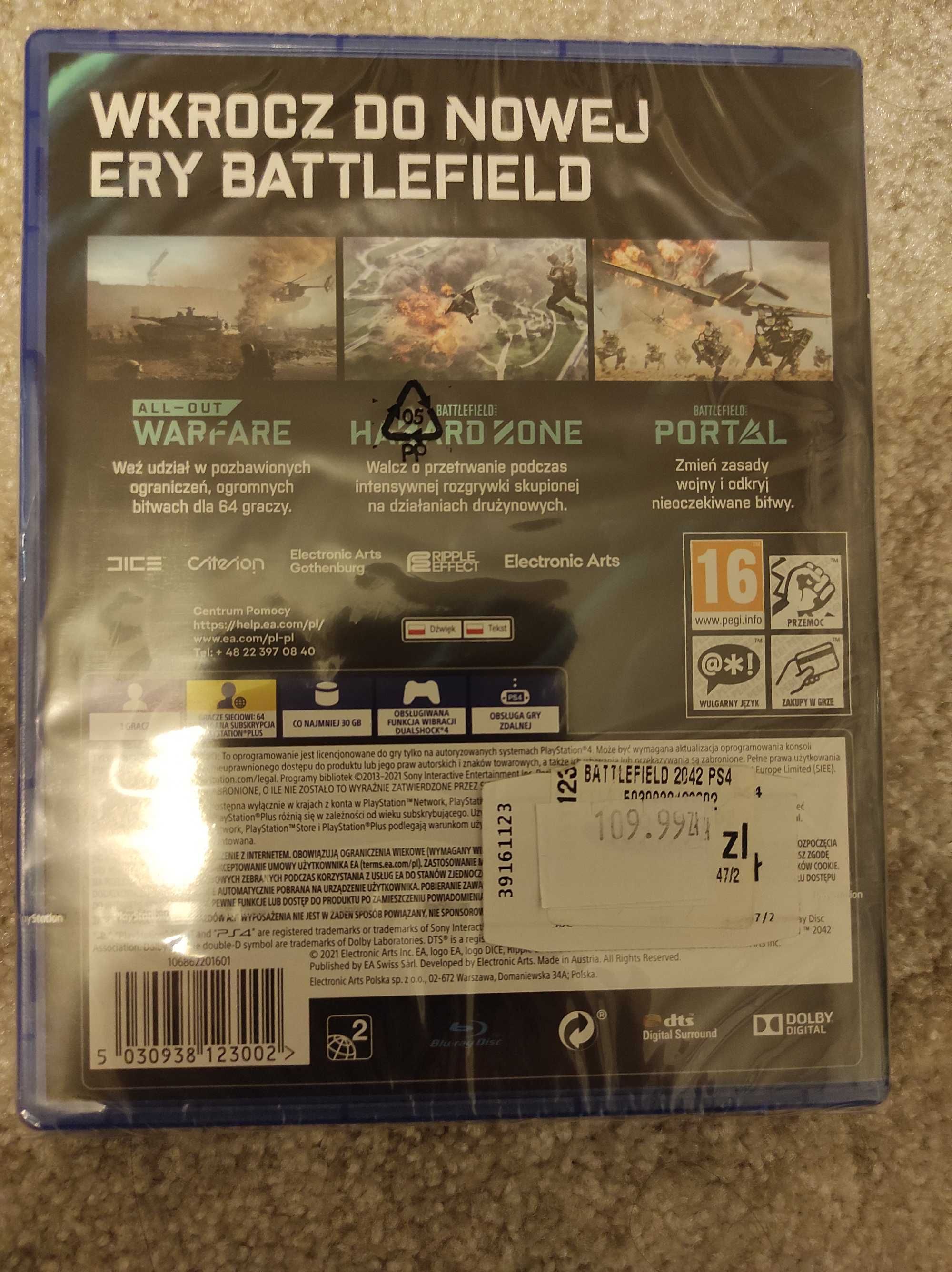 Nowa gra Battlefield 2042 PS4